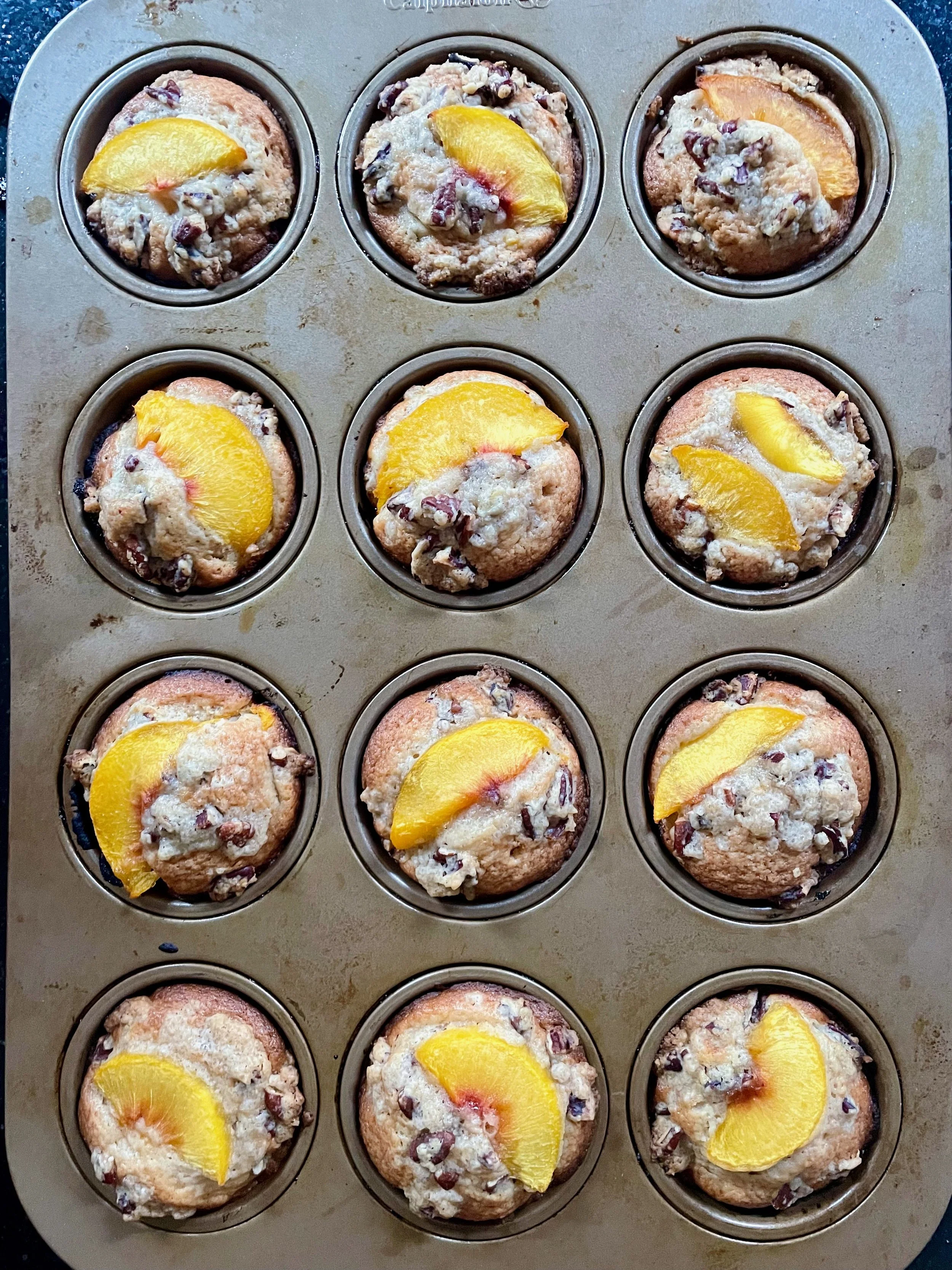 Peach Cobbler Muffins