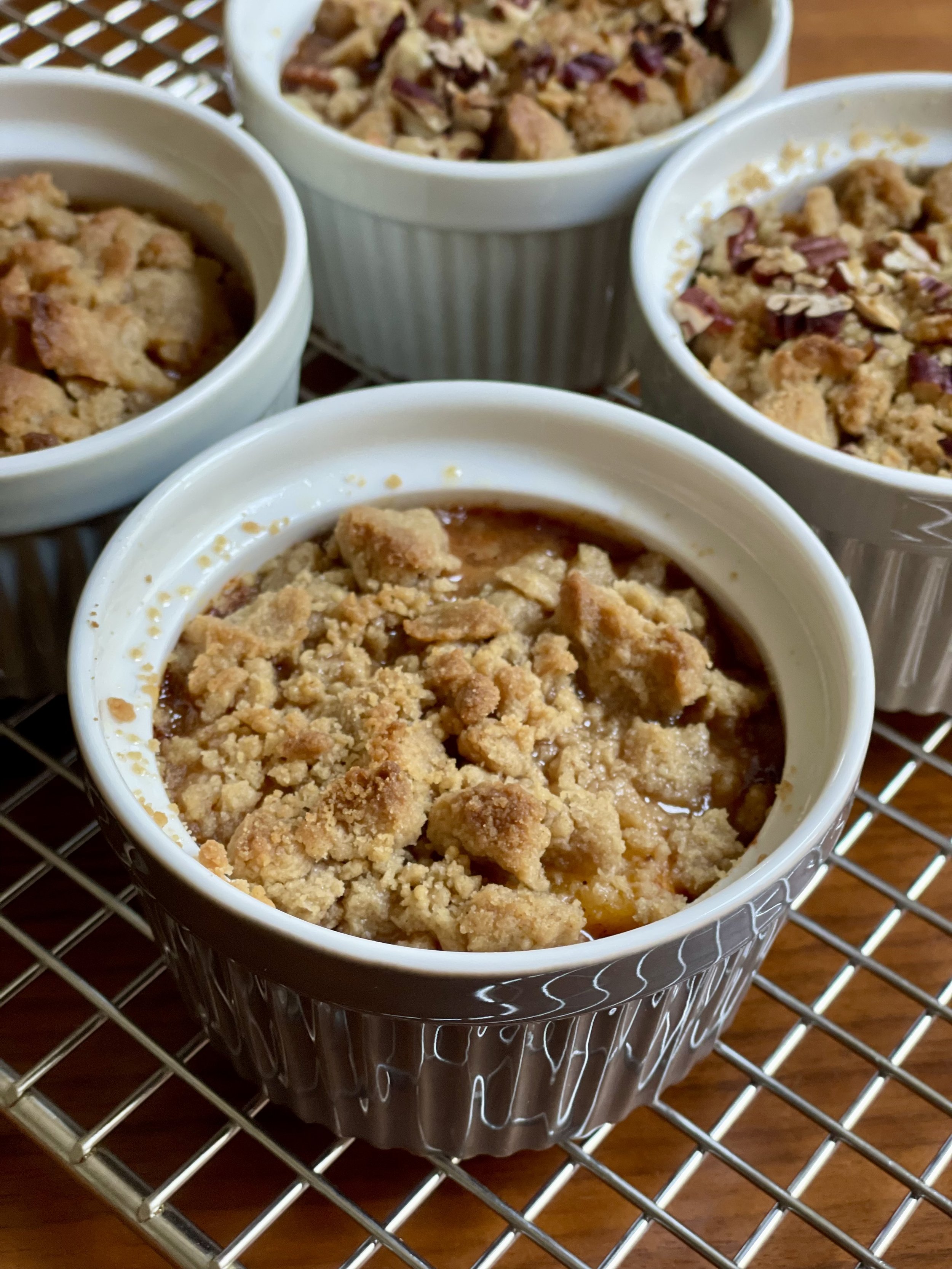 Air Fryer Peach Cobbler