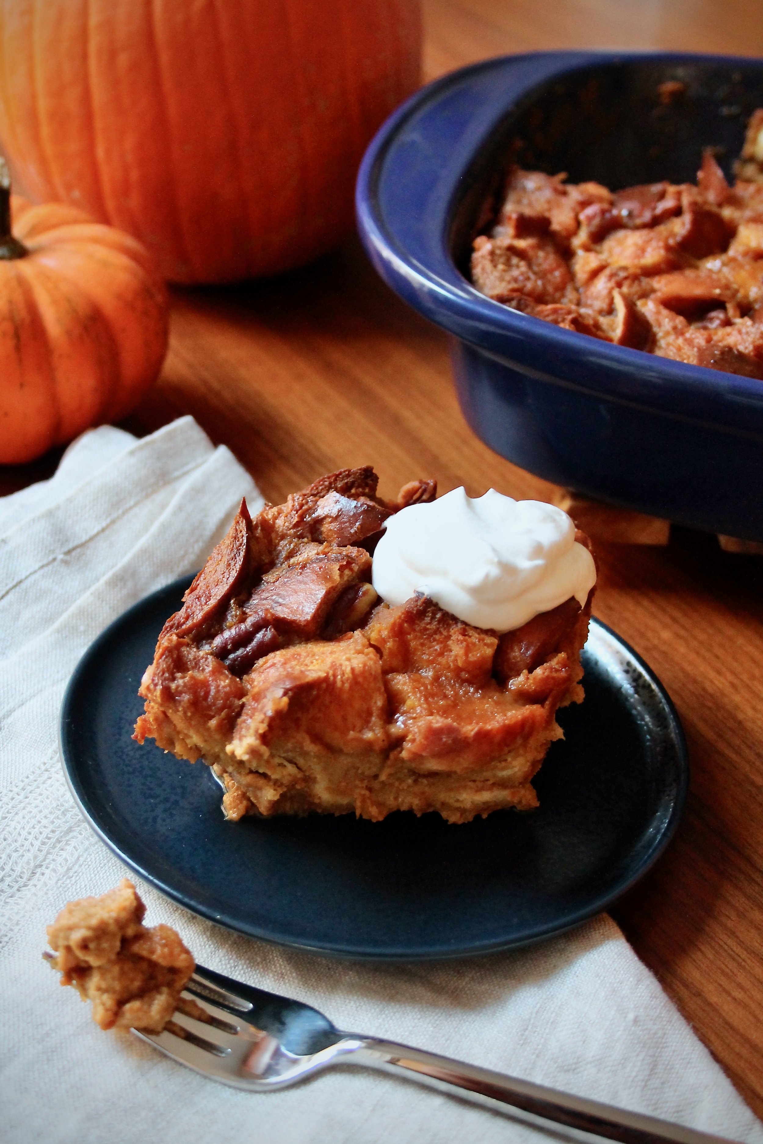 Pumpkin Caramel Bread Pudding