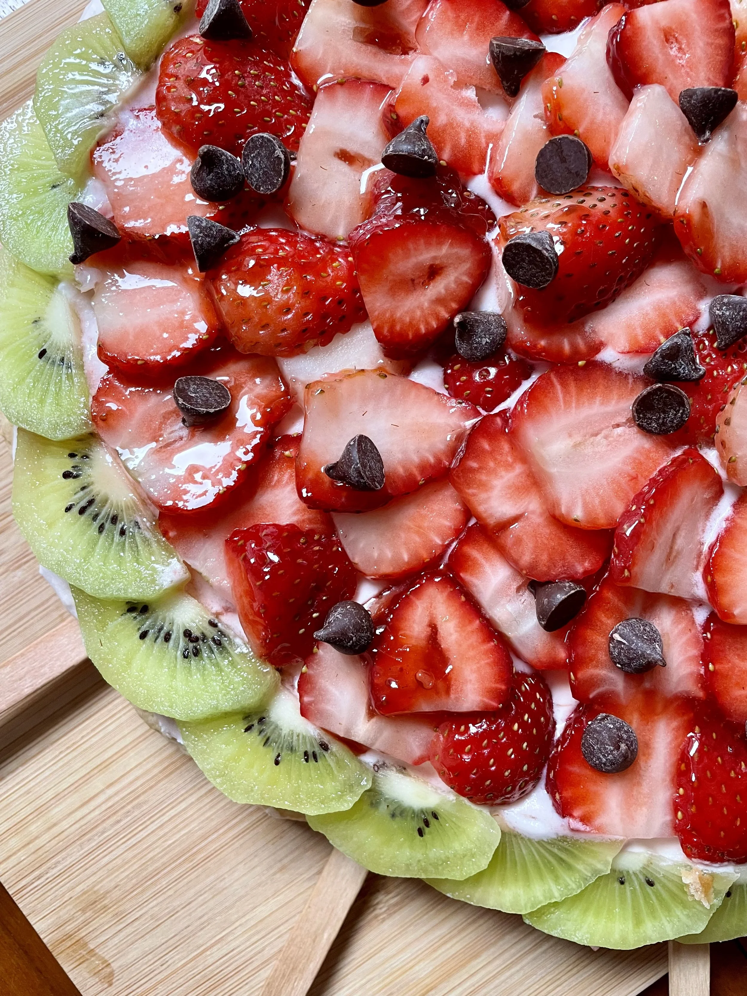 Strawberry Kiwi "Watermelon" Cookie Wedges