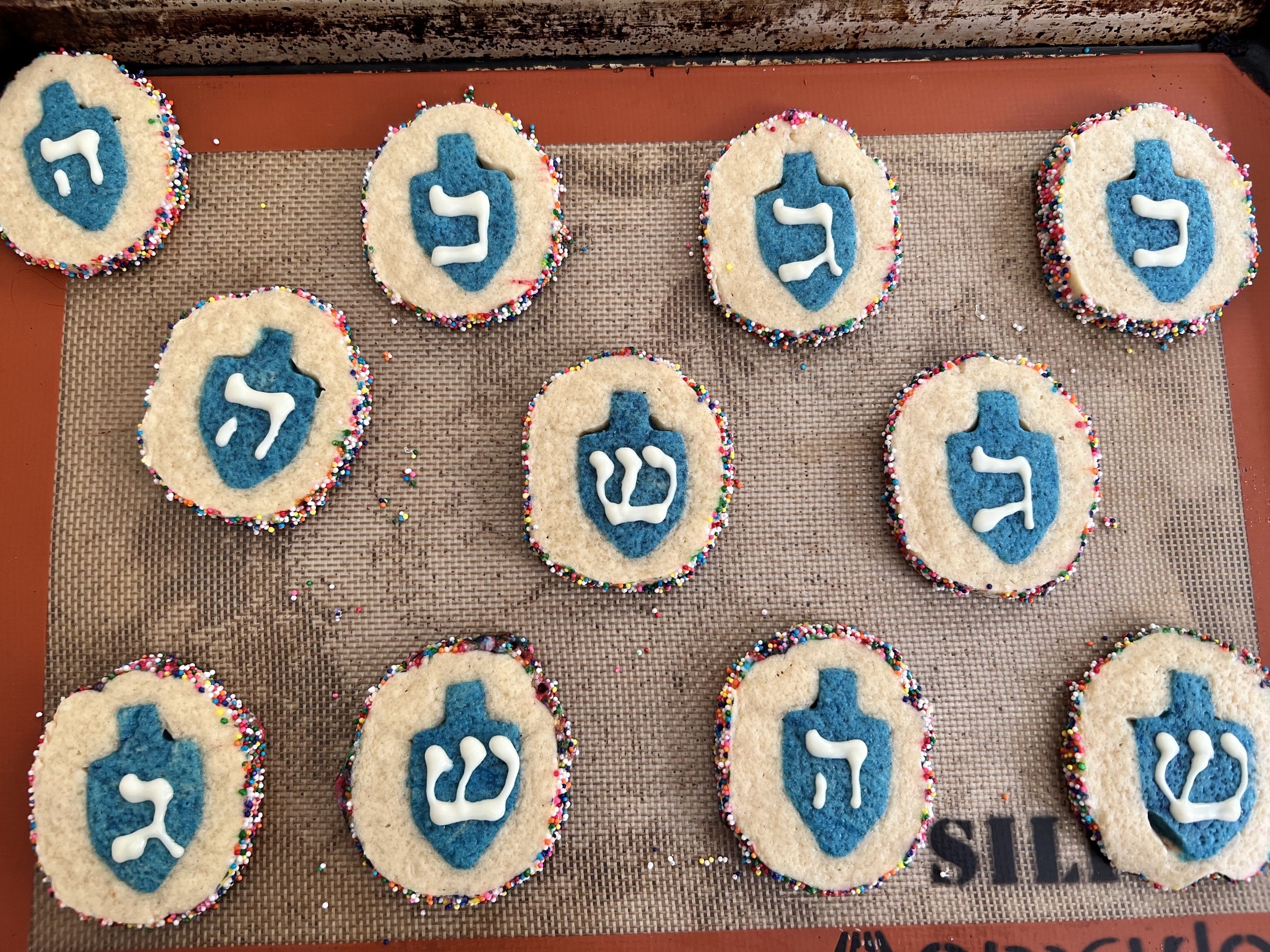 Slice-and-Bake Dreidel Cookies