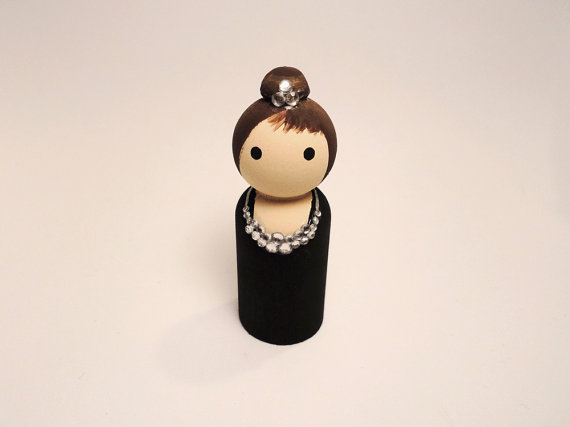 Audrey Hepburn wooden doll