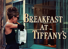 Breakfast at Tiffany's with Audrey Hepburn gif