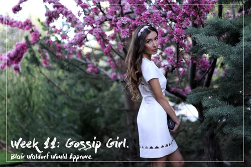 blair waldorf white dress Waldorf's Best Outfits Pair it with high Blair Pink Tweed Dress 