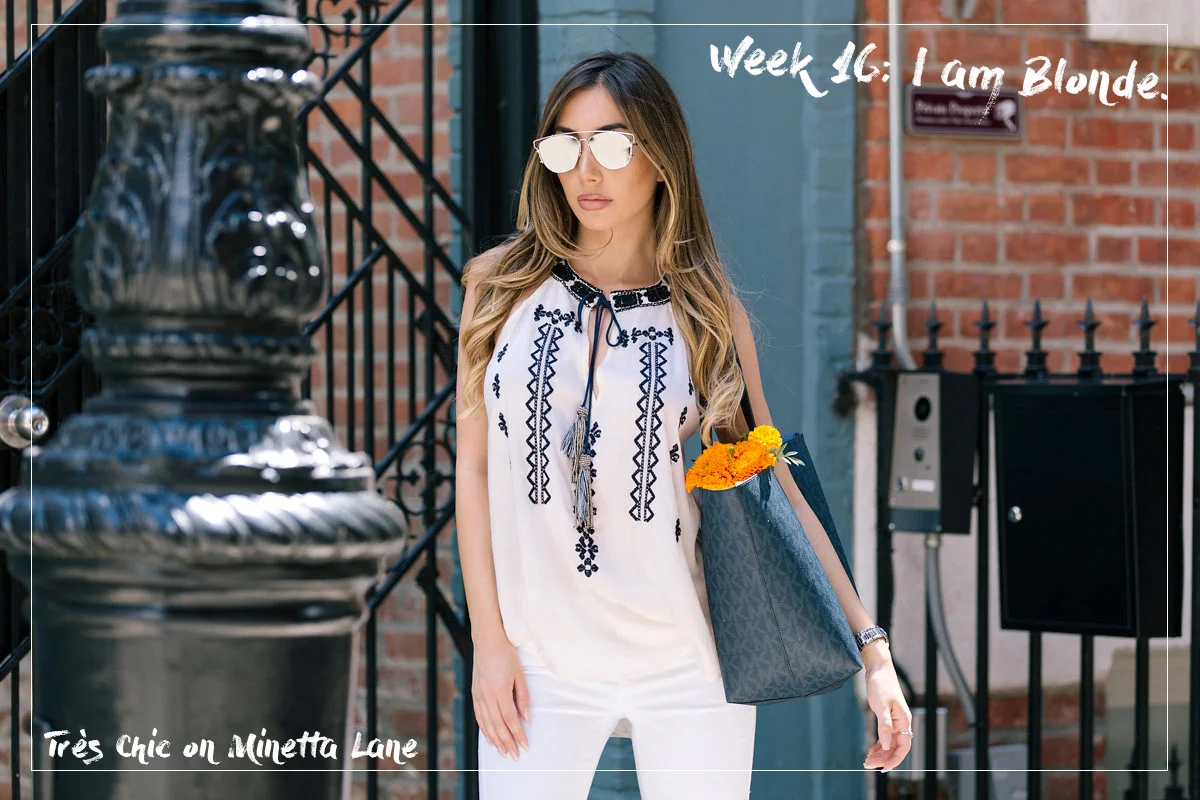 Blogging Babe Ulia Ali wearing Dior mirrored sunglasses in NYC. Dior shades.