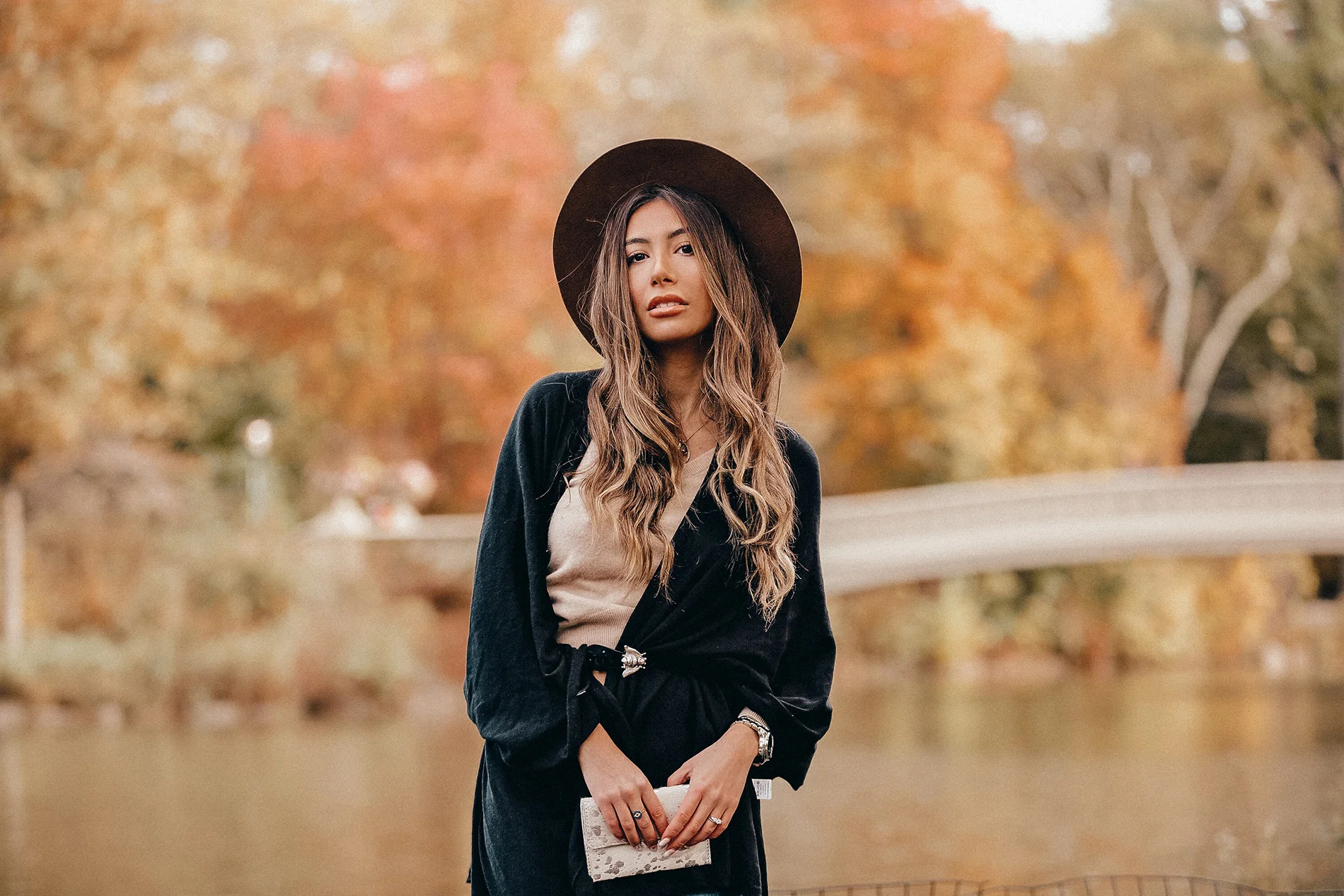 MerSea Luxe Collection. Ulia Ali blogger. Fall Inspiration photoshoot in Central Park, New York,