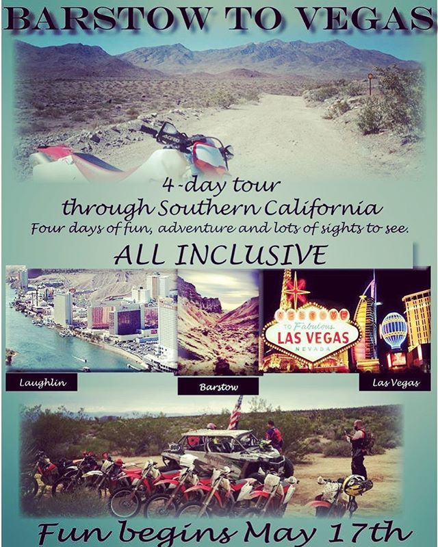 Join us in May as we gear up and ride through Southern California. Many sights to see and many trails to ride. Call us today @ 951-687-0808 to book your spot.