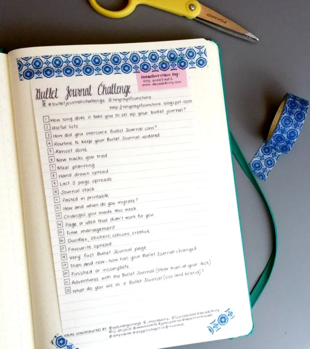June Bullet Journal Challenge