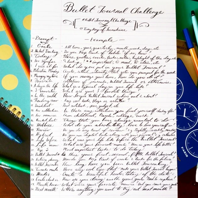 April Bullet Journal Challenge