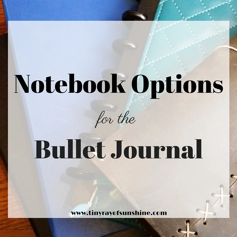 Notebook options for the Bullet Journal