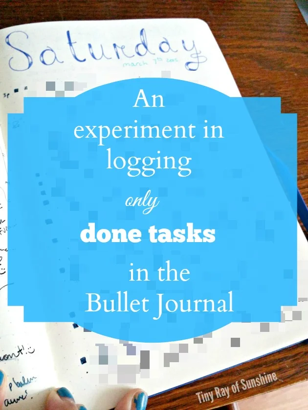 An experiment in logging only done tasks in the Bullet Journal