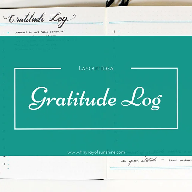 Layout Idea: Gratitude Log