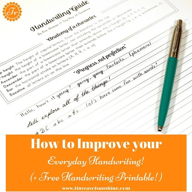 How To Improve your Everyday Handwriting! (+Free Handwriting Printable!)