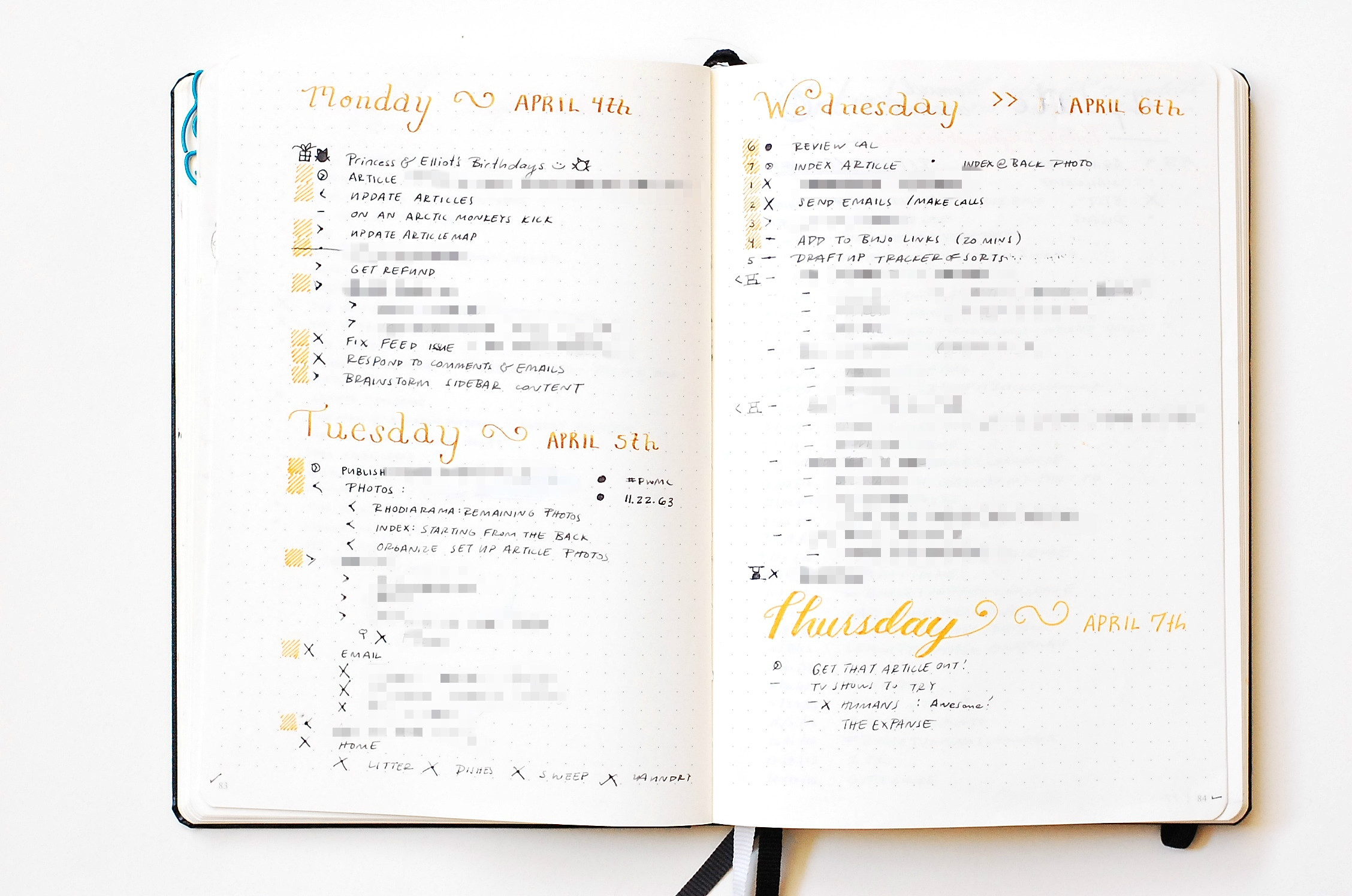 daily log 2 bullet journal april 2016