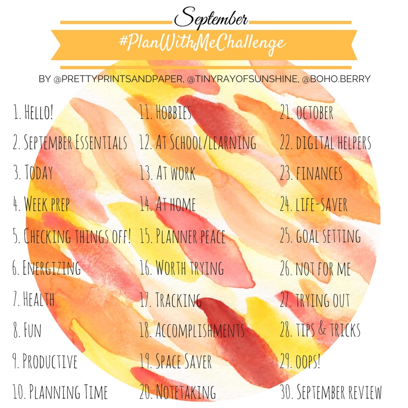 #PlanWithMeChallenge September