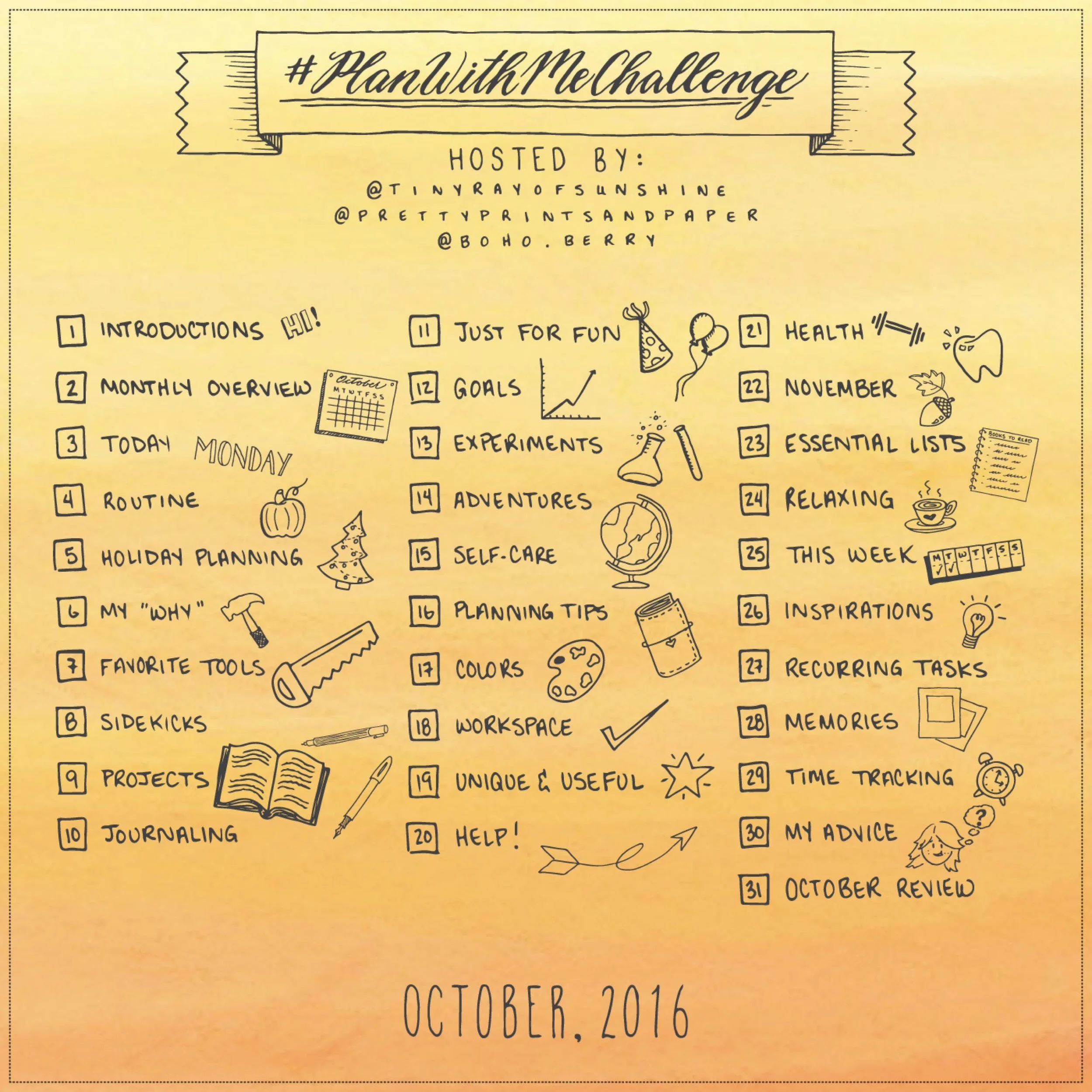 #PlanWithMeChallenge October