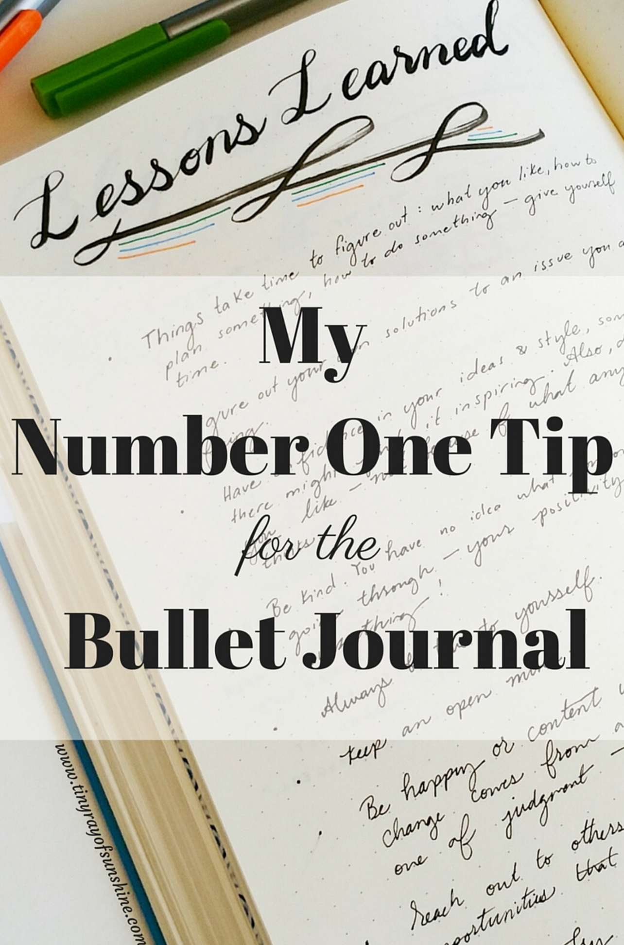 m y number one tip for the bullet journal