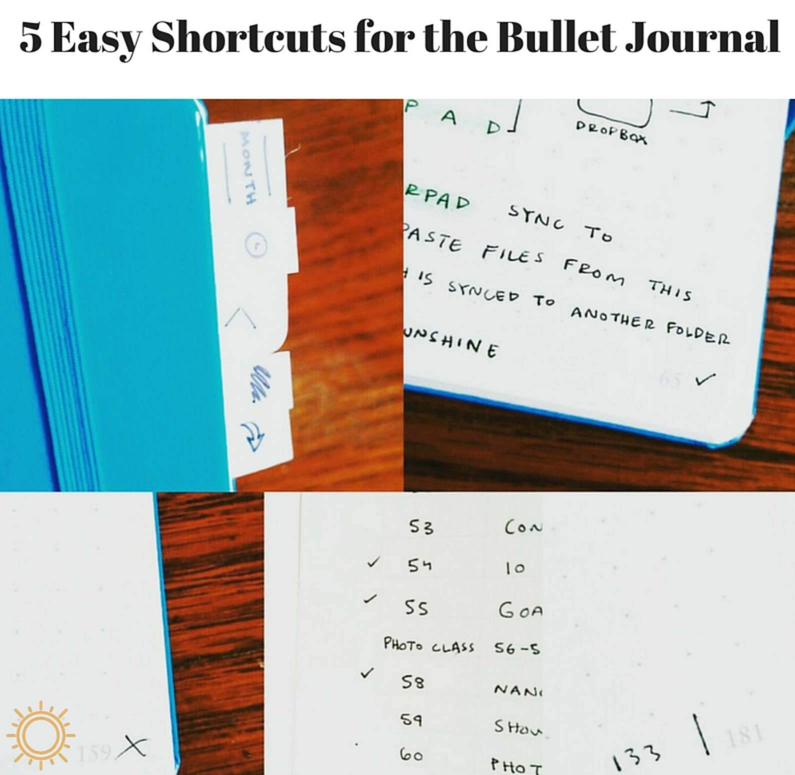 5 easy shortcuts for the bullet journal