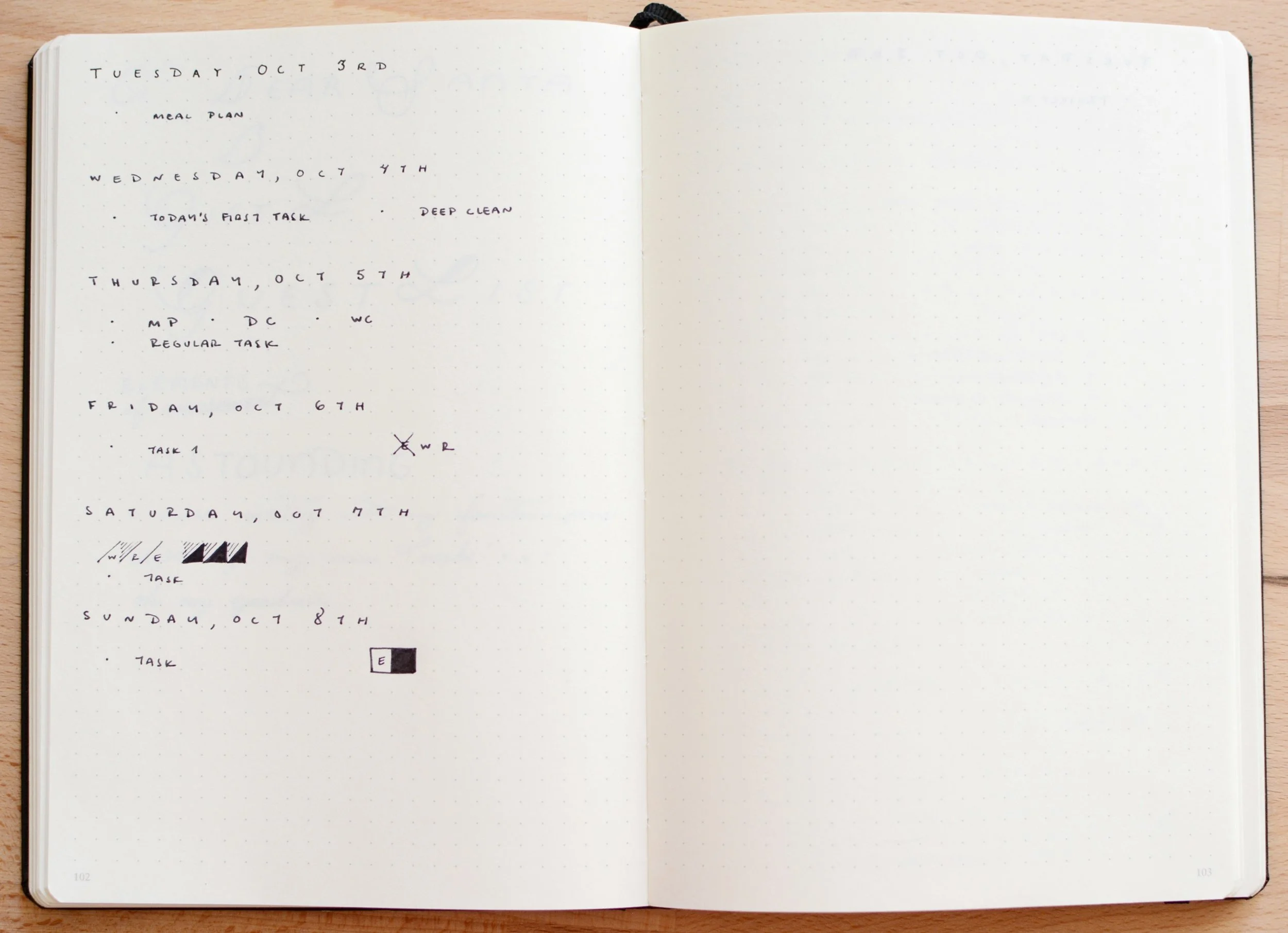 Recurring tasks in the Daily Log