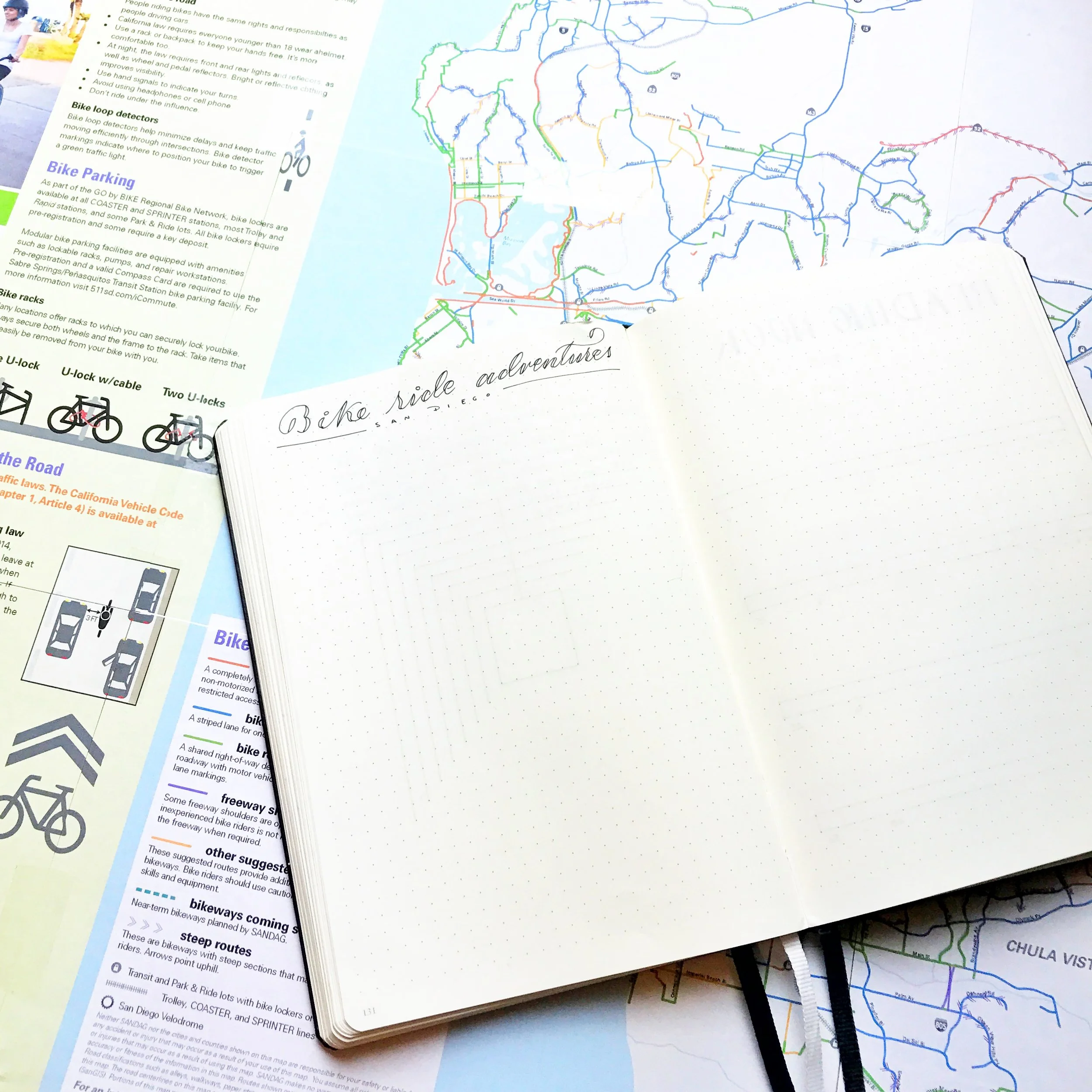 #100DaysOfBulletJournalIdeas: 7 - Adventure Mapping in your Bullet Journal