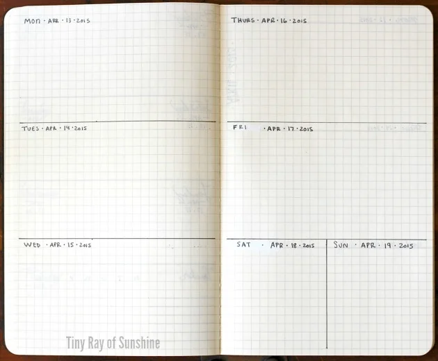 Layout Idea: Weekly layouts — Tiny Ray of Sunshine