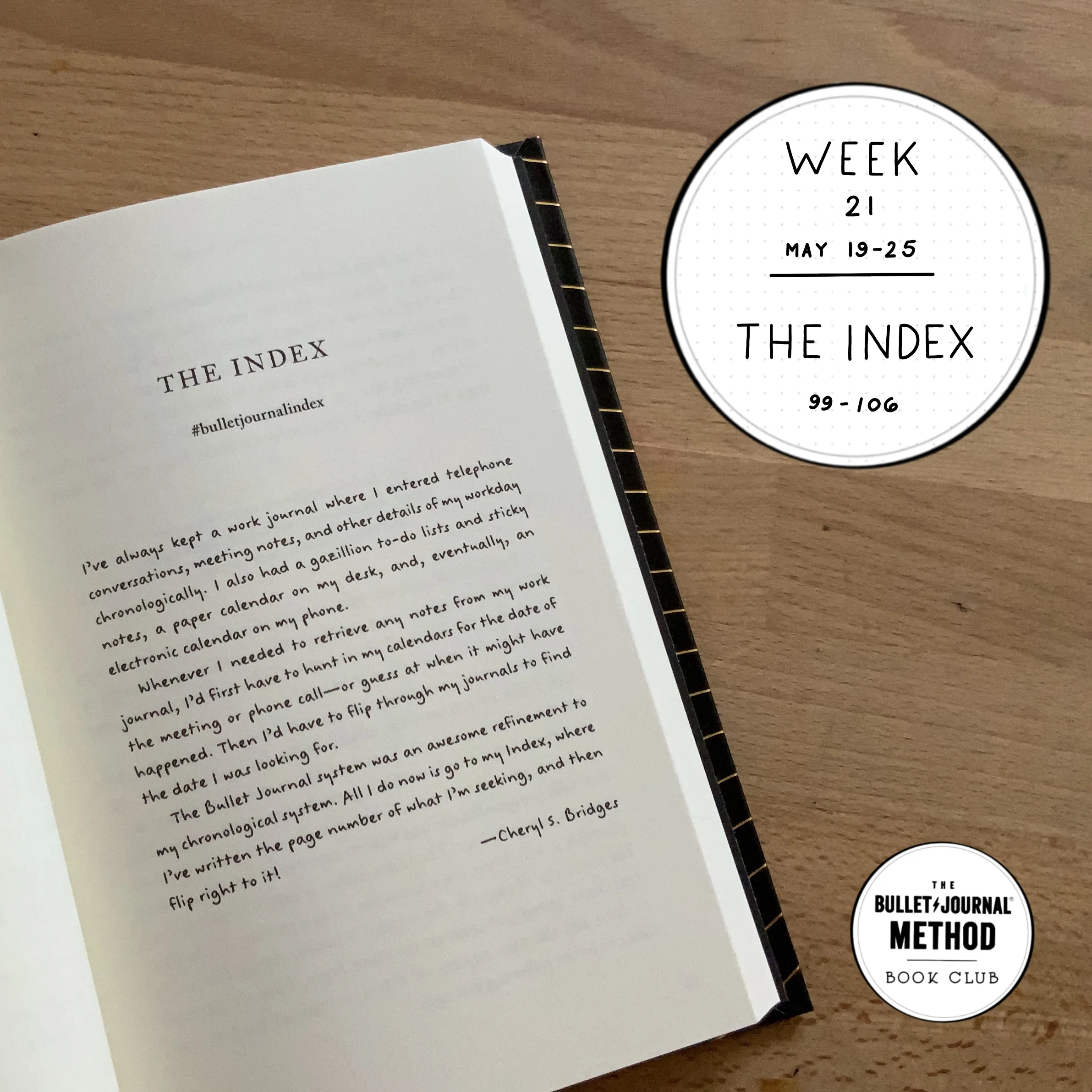Week 21: The Index (The Bullet Journal Method Book Club)