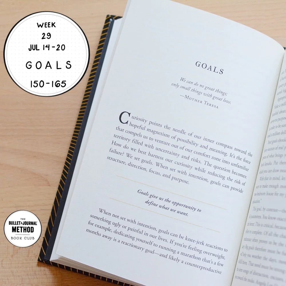 Week 29 Goals The Bullet Journal Method Book Club Tiny Ray Of Sunshine