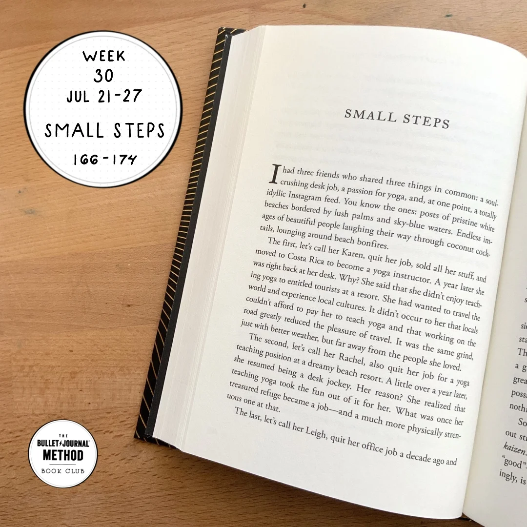 Wk_30_Small_Steps. The Bullet Journal Method Book Club.Tiny Ray of Sunshine.jpg