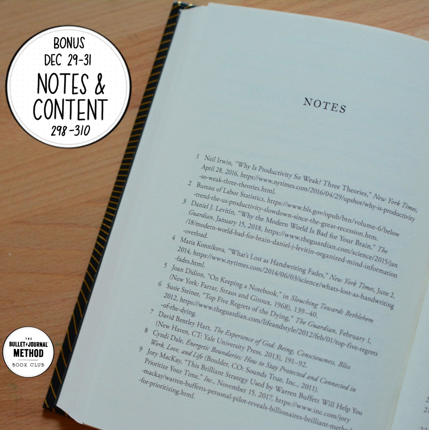 Bonus: Notes &amp; Content (The Bullet Journal Method Book Club)