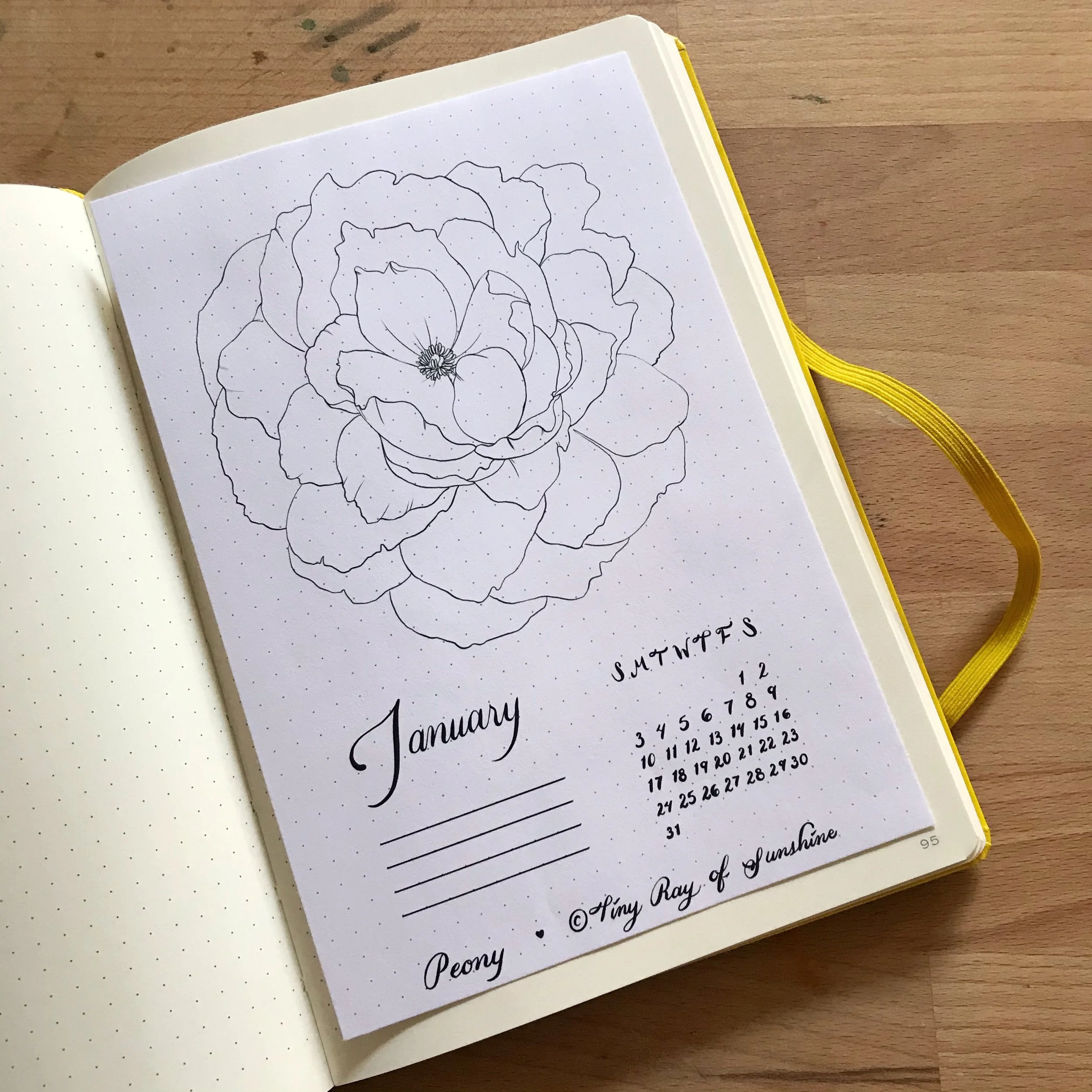 Favorite Flower Monthly Calendars
