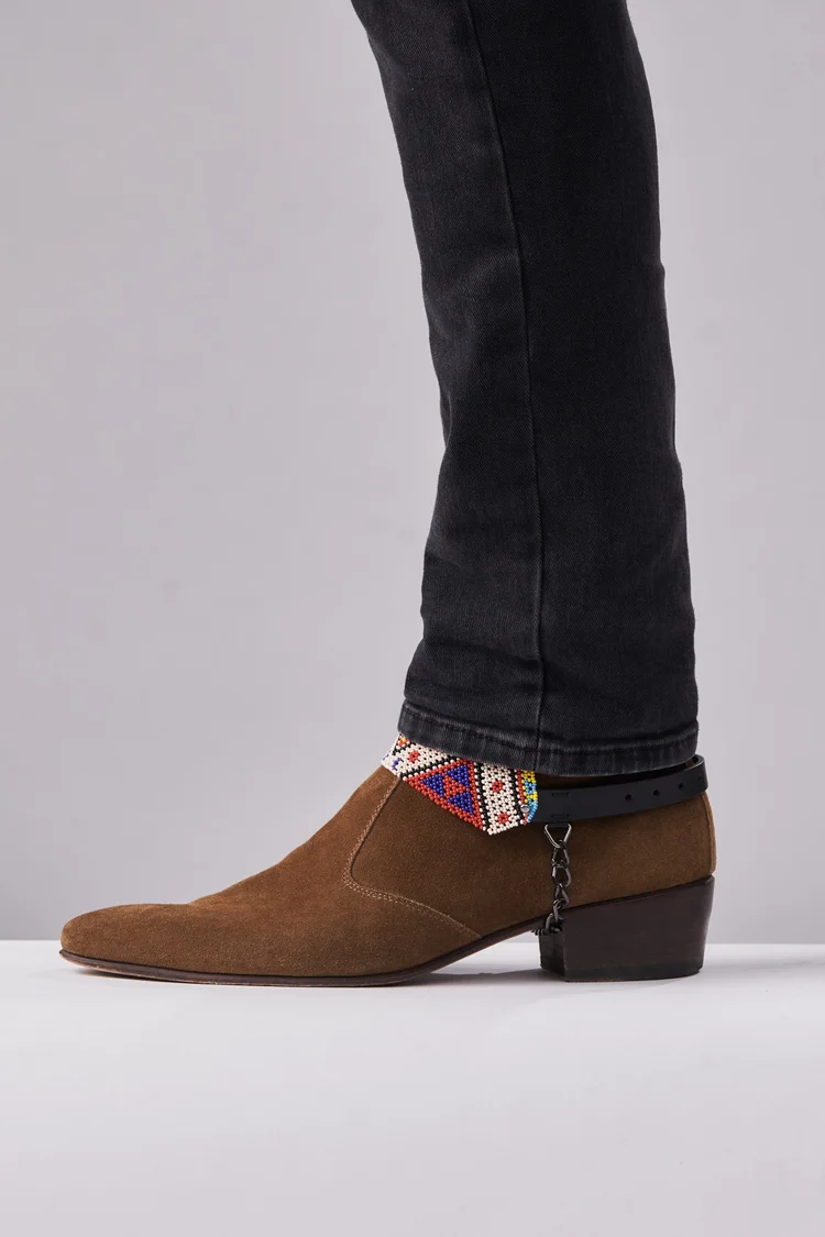 HUICHOL MULTI-COLOR BEADED BOOT SPURR — MARCH NYC