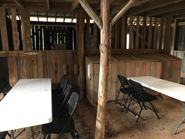 Barn tables by stalls.JPG