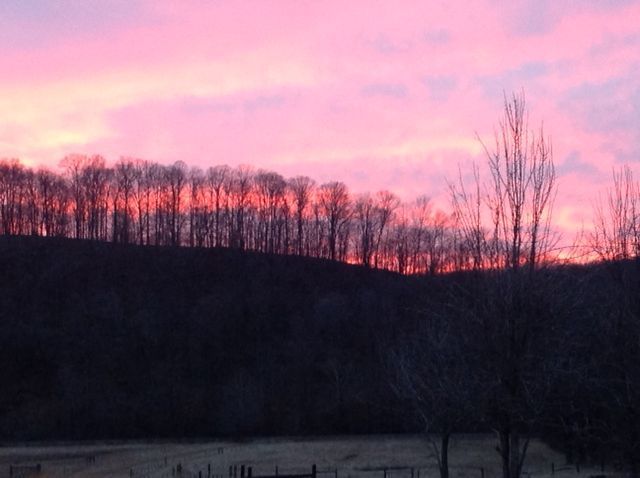 Winter sunset on Big East Fork