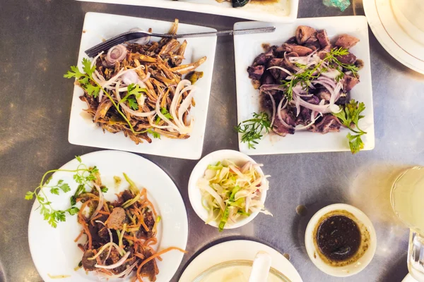 Spicy fish salads at Min Lan