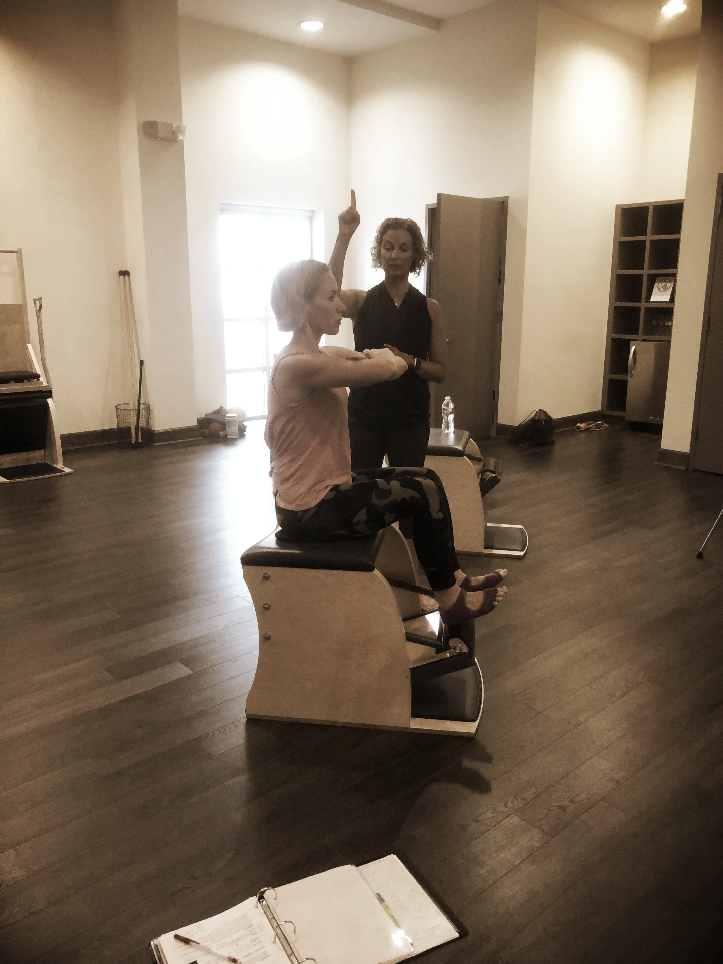 How does a Pilates teacher find the "Internal Shower" 