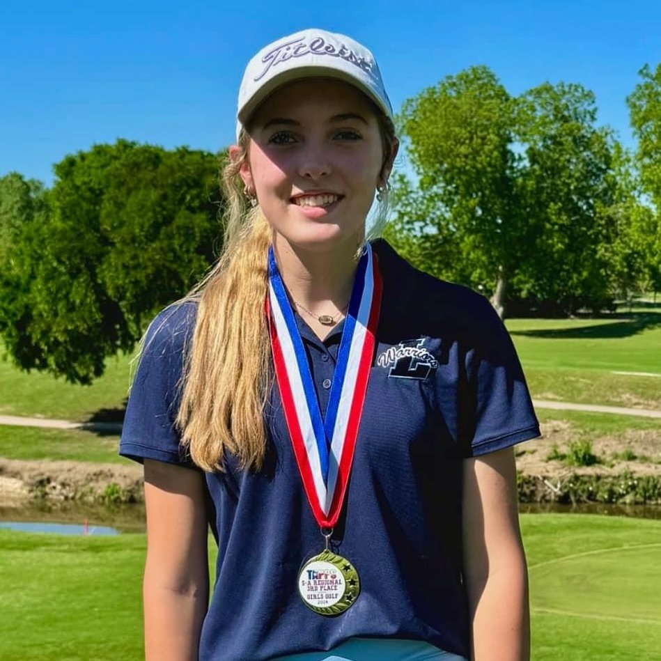 Well done Laney!  Finished 3rd at regionals. Little struggle in front 9 but made 4 BIRDIES in a row on back 9 to lock up her spot at states!  Her hard work this off-season is really paying off.
