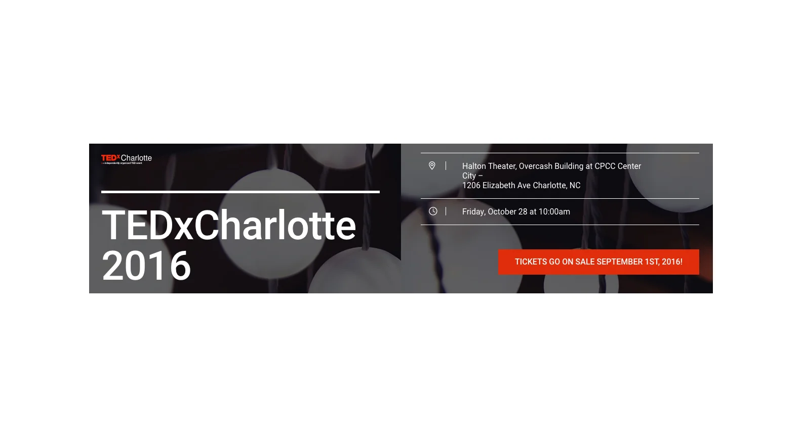 **URGENT** Tickets for TEDxCharlotte on sale now! This will sell out!