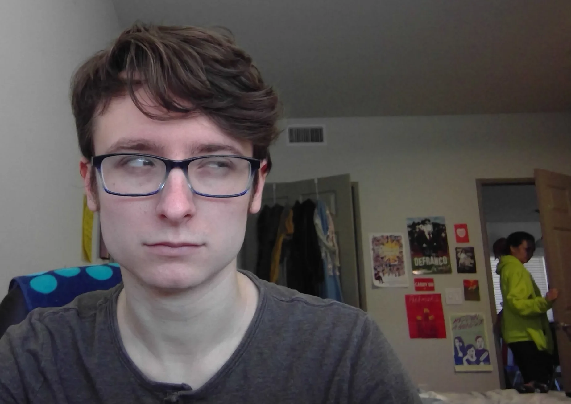 Suspicious Drew is suspicious.