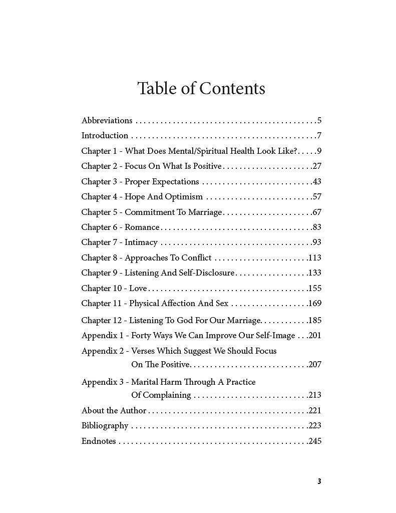 Improve Your Marriage By Improving Your Focus by Mark Avery Reed Table of Contents