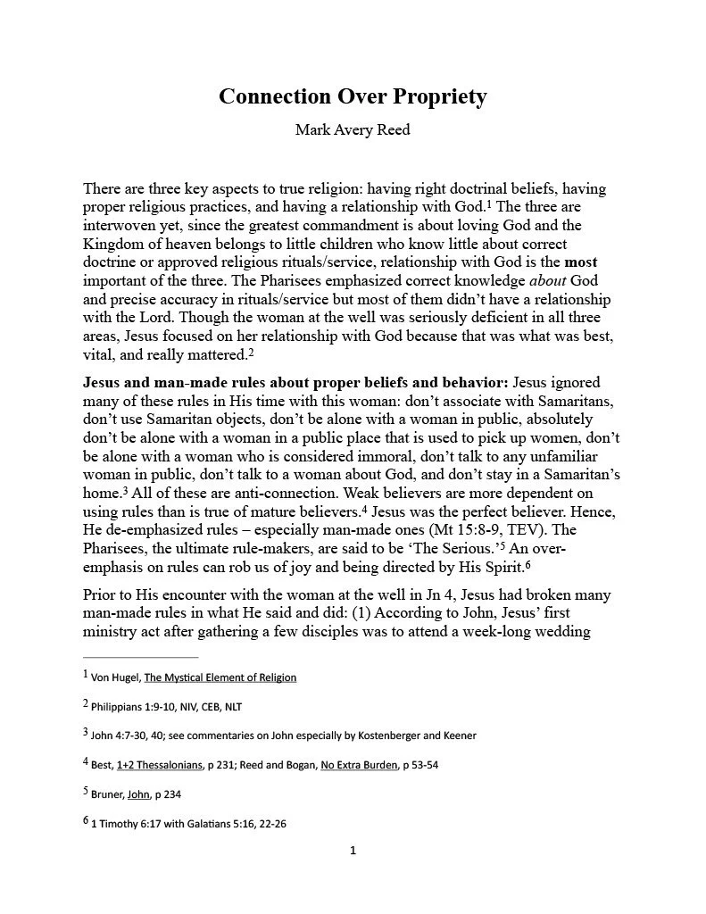 Connection Over Propriety | Resource Guide