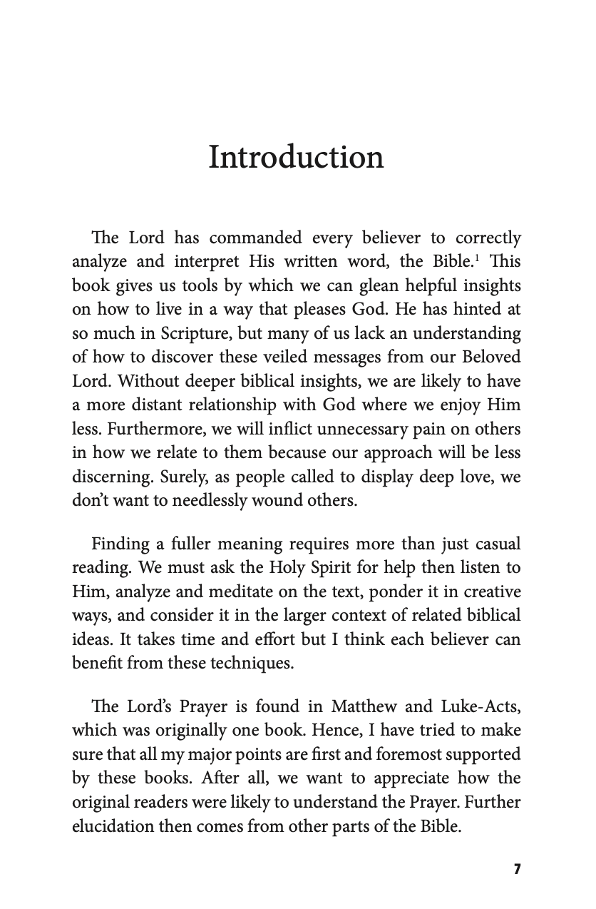 Hints From The Lord's Prayer (Introduction pg1)