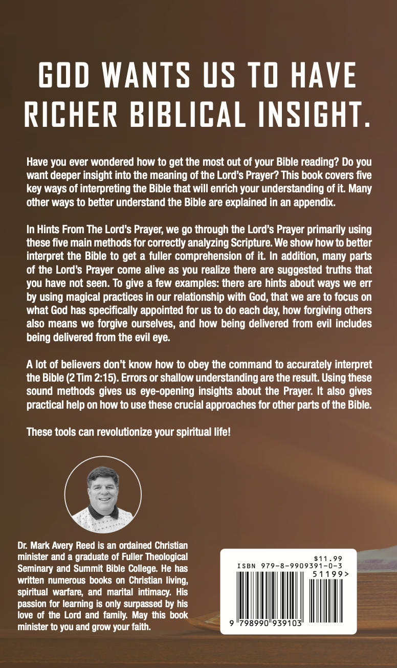 Hints From The Lord's Prayer (Back Cover)