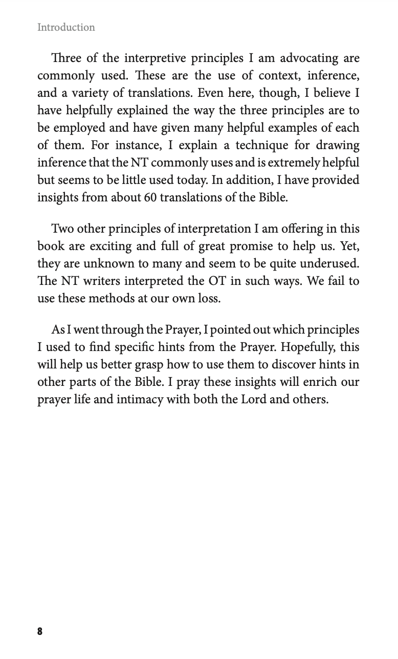 Hints From The Lord's Prayer (Introduction pg2)