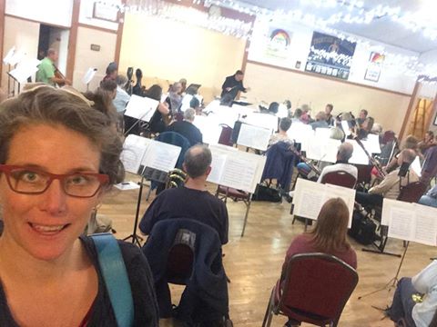 In rehearsal with the Sooke Philharmonic! 