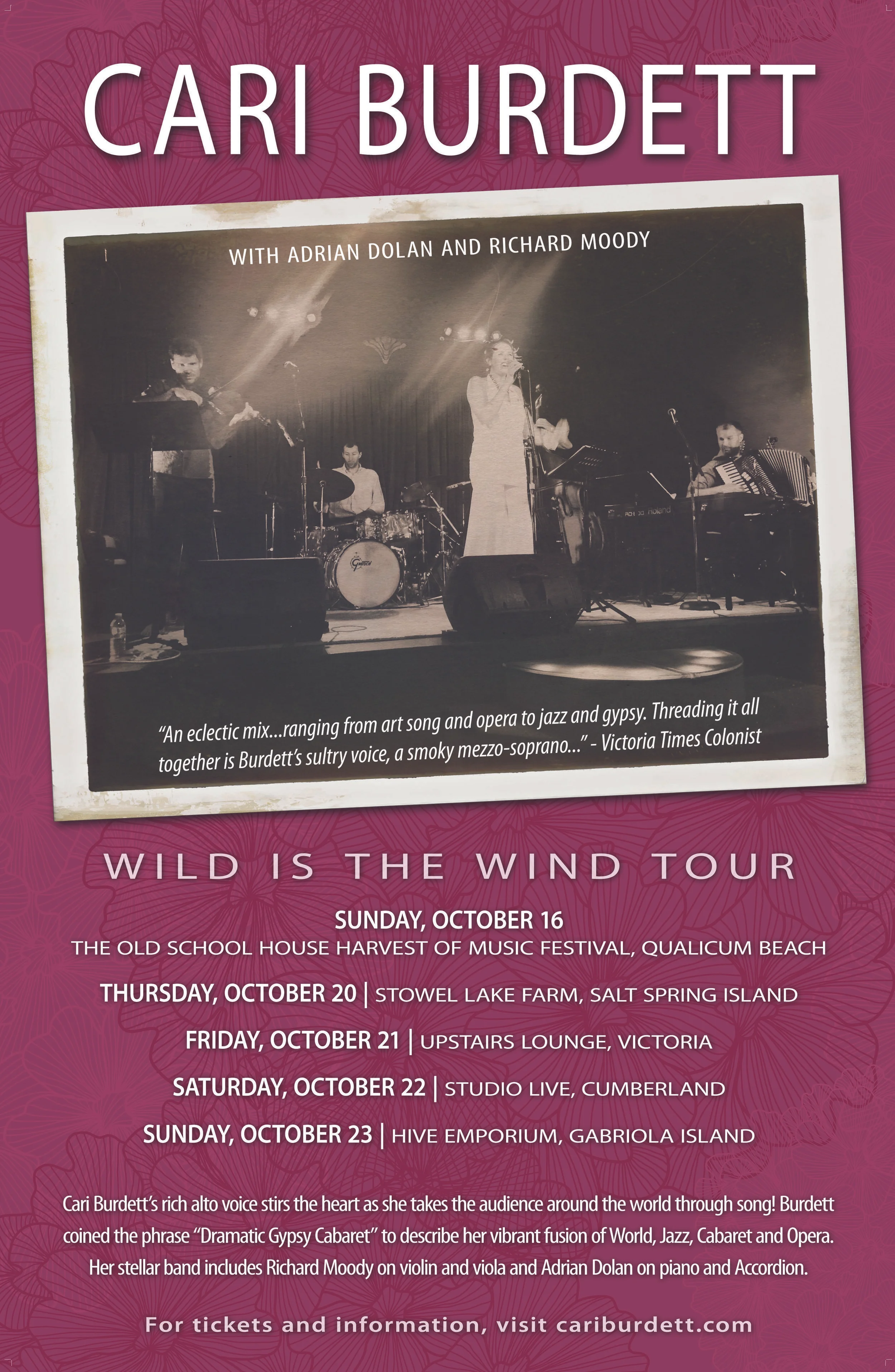 A 5 show tour across Vancouver Island!