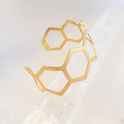 Prize: Hexagon Coherence Cuff 18 kt Gold plated