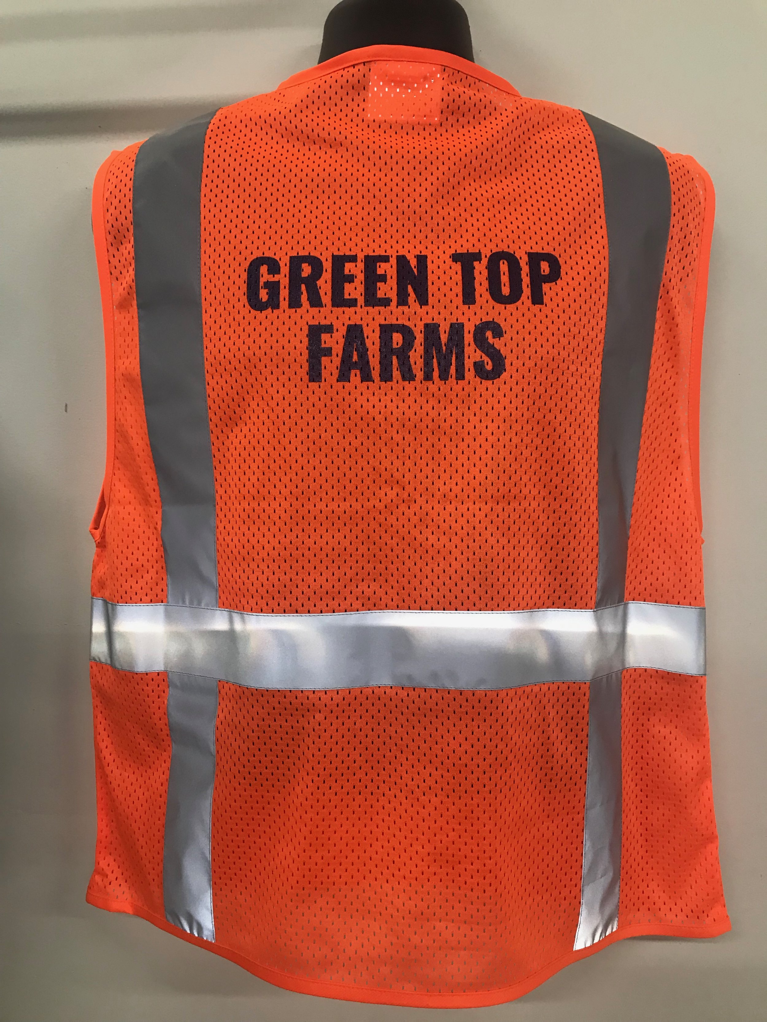 Screen printed construction vest