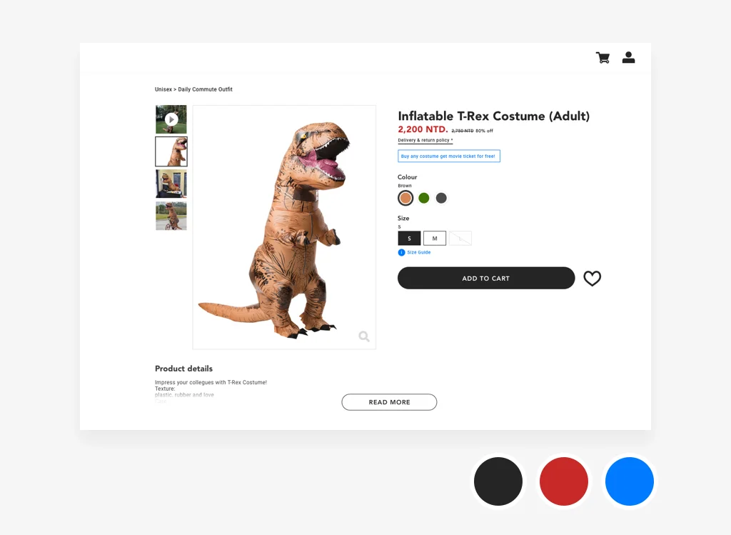 Daily UI #12 Ecommerce page