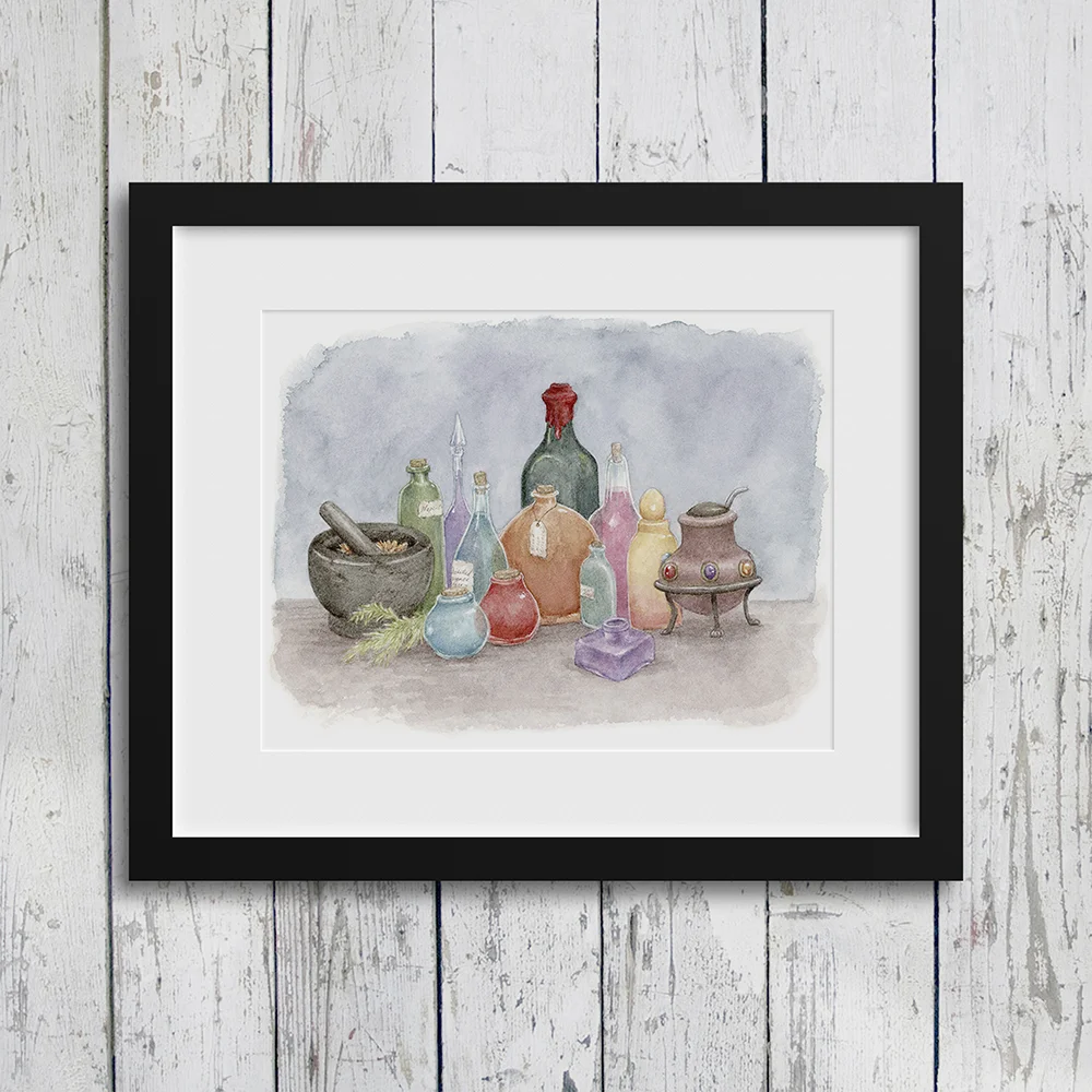 Potions & Bottles mock framed.jpg