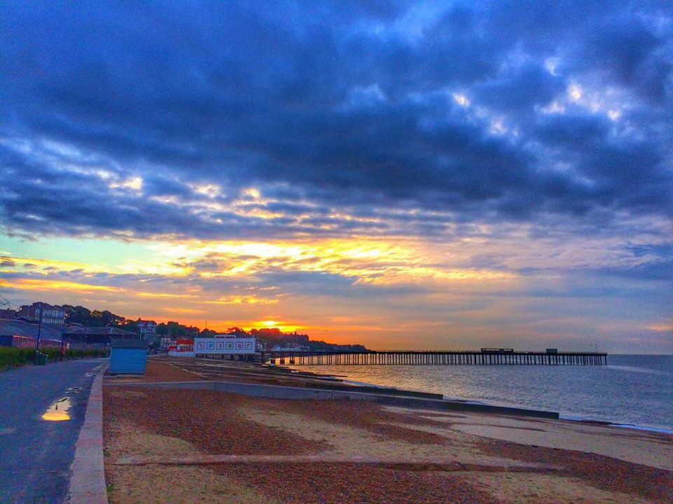 Felixstowe early evening after a rainy day